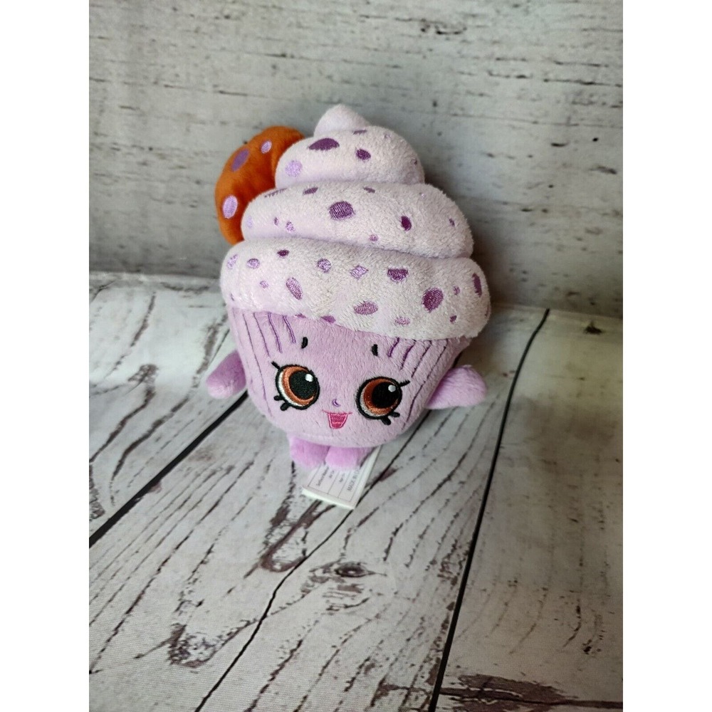 Shopkins Kawaii Mini Figures 6" Creamy Cookie Purple Cupcake Plush Dessert Foods
